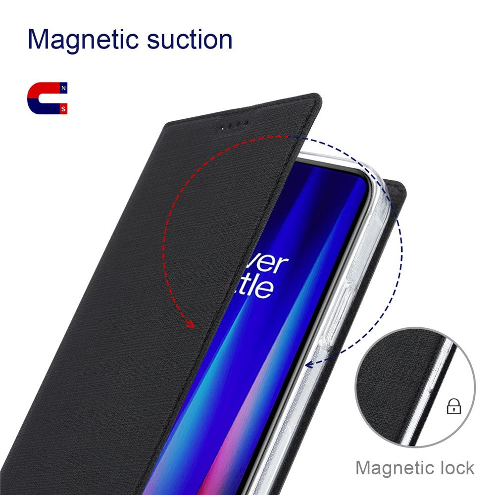 VILI DMX Series for OnePlus Nord CE 2 5G, Automatic Absorption Leather Phone Case Stand Cover with Single Card Slot