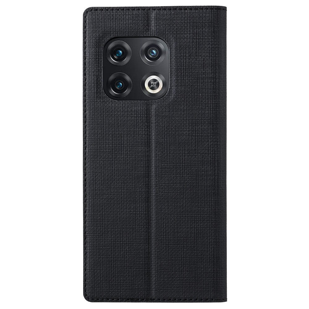 VILI DMX-serien till OnePlus 10 Pro 5G, självabsorberande läderfodral med stativ och kortplats