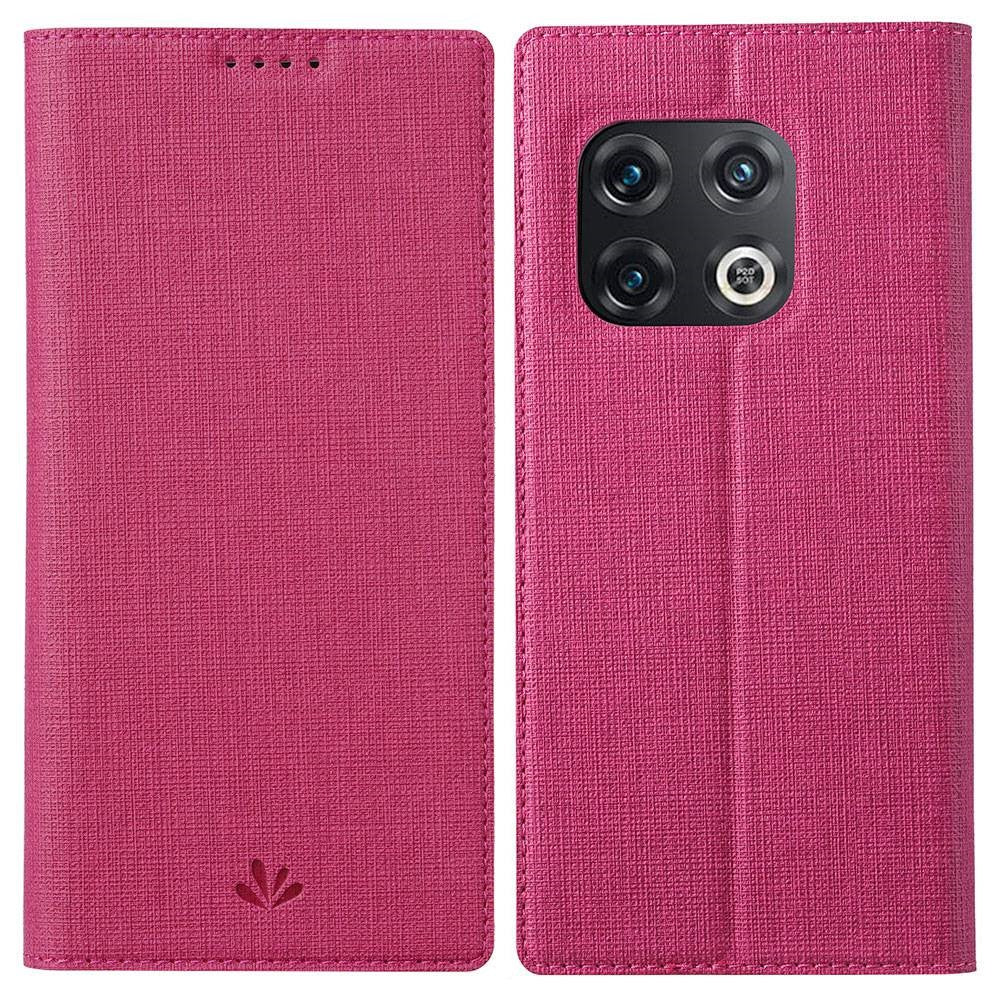 VILI DMX-serien till OnePlus 10 Pro 5G, självabsorberande läderfodral med stativ och kortplats