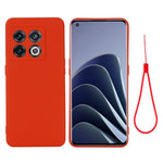OnePlus 10 Pro flytande silikonmobilskal silkeslent mjukt lätt smalt exakt utskärningsskydd med rem