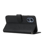 OnePlus Nord N20 5G Sömnadsdesign Plånboksskal Slitstarkt Fallskyddande PU-läder Stativfodral med Rem