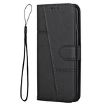 OnePlus Nord N20 5G Sömnadsdesign Plånboksskal Slitstarkt Fallskyddande PU-läder Stativfodral med Rem