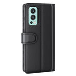 For OnePlus Nord 2 5G Split Leather Genuine Leather Shockproof Wallet Case Mobile Phone Stand Cover