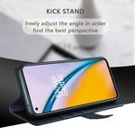 For OnePlus Nord 2 5G Split Leather Genuine Leather Shockproof Wallet Case Mobile Phone Stand Cover
