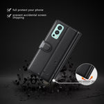 For OnePlus Nord 2 5G Split Leather Genuine Leather Shockproof Wallet Case Mobile Phone Stand Cover