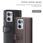 For OnePlus Nord CE 2 5G Drop Proof Wallet Case Split Leather Genuine Leather Folio Flip Stand Cover