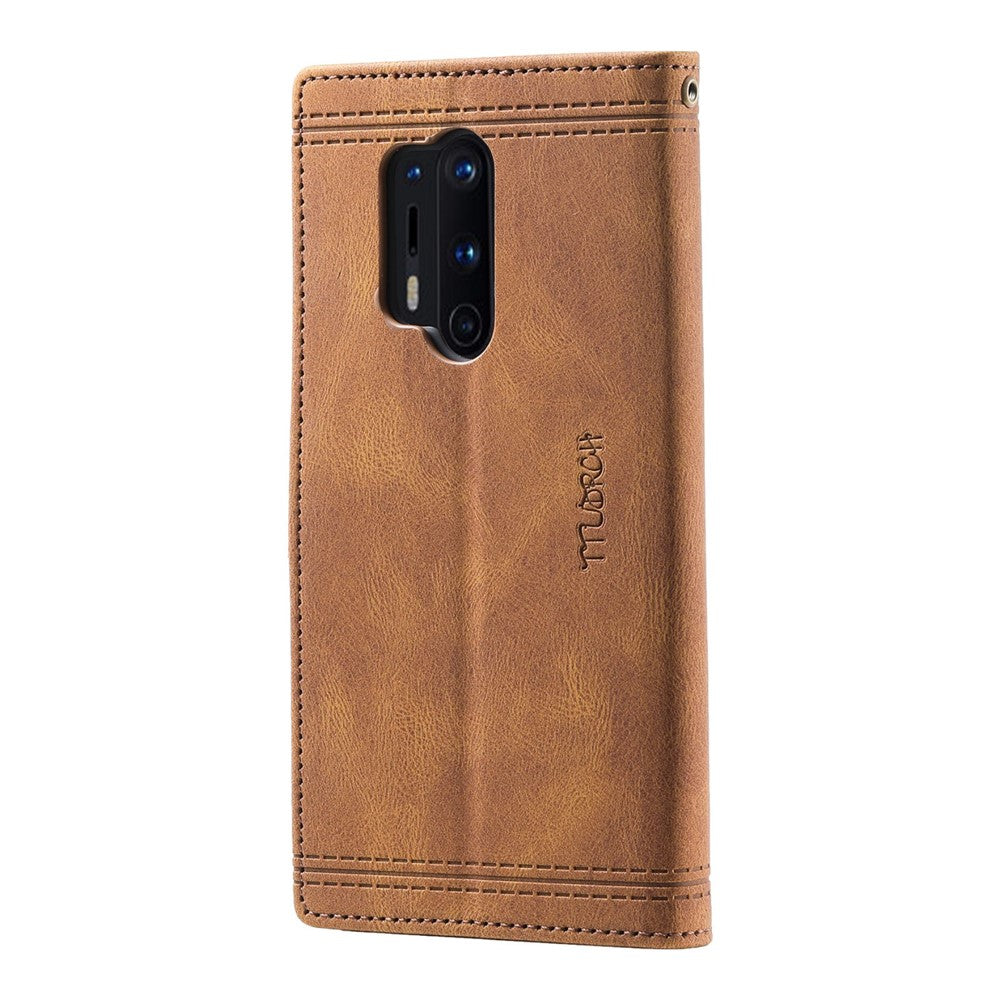 TTUDRCH 004 för OnePlus 8 Pro Skarvningsdesign Hudvänlig känsla mobilplånboksfodral RFID-blockerande PU-läderskyddande fodral