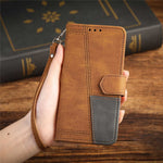 TTUDRCH 004 för OnePlus 8 Pro Skarvningsdesign Hudvänlig känsla mobilplånboksfodral RFID-blockerande PU-läderskyddande fodral