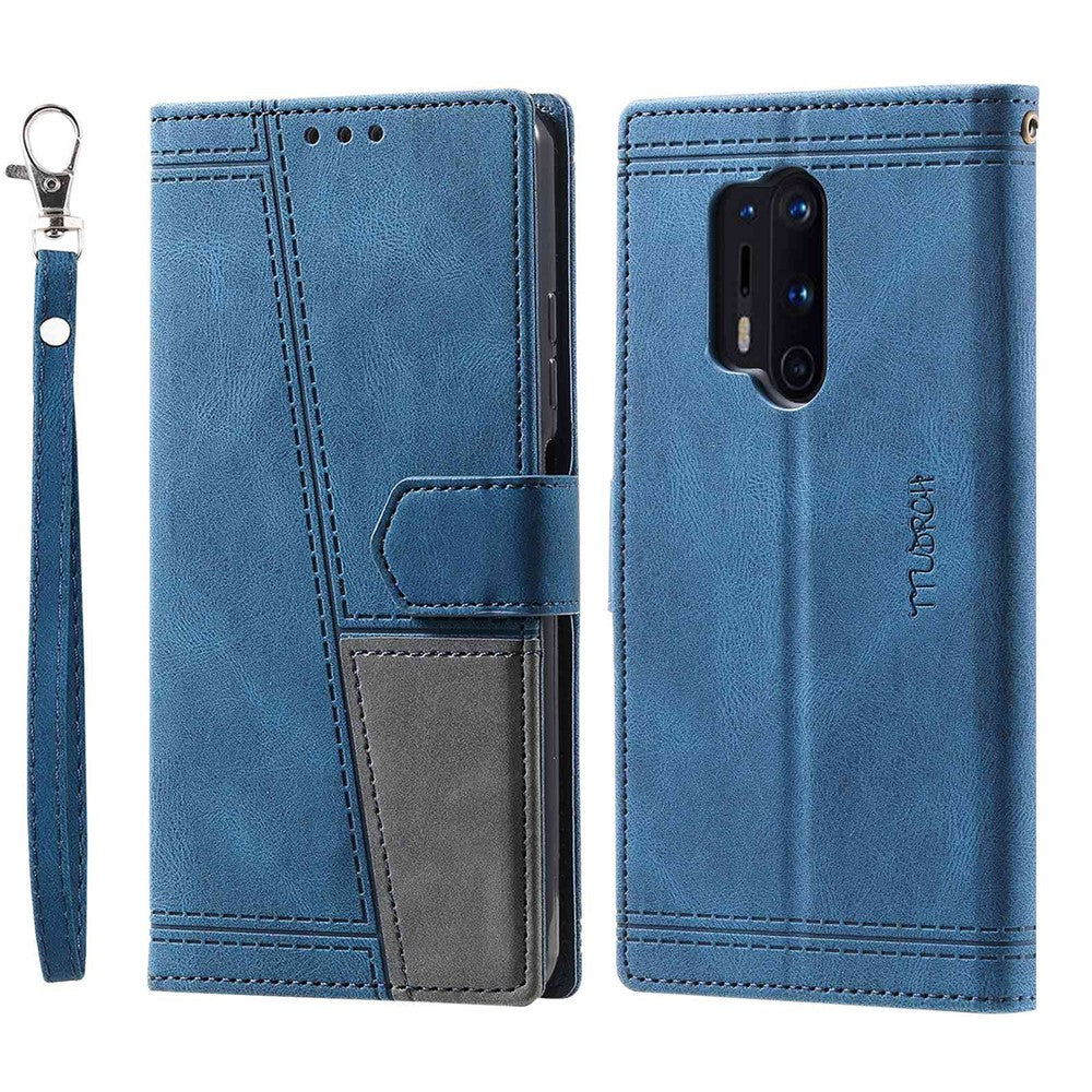 TTUDRCH 004 för OnePlus 8 Pro Skarvningsdesign Hudvänlig känsla mobilplånboksfodral RFID-blockerande PU-läderskyddande fodral
