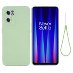 For OnePlus Nord CE 2 5G Smooth Touch Liquid Silicone Phone Case Microfiber Lining Cushion Protective Cover with Strap