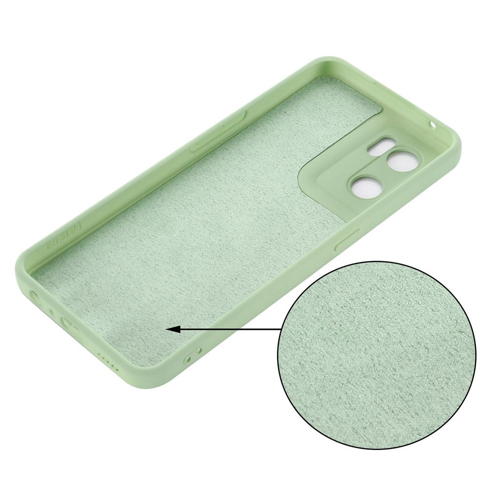 For OnePlus Nord CE 2 5G Smooth Touch Liquid Silicone Phone Case Microfiber Lining Cushion Protective Cover with Strap