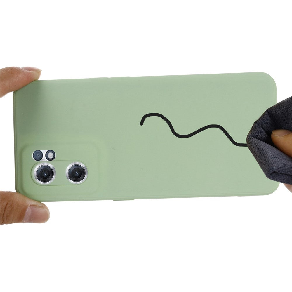 For OnePlus Nord CE 2 5G Smooth Touch Liquid Silicone Phone Case Microfiber Lining Cushion Protective Cover with Strap