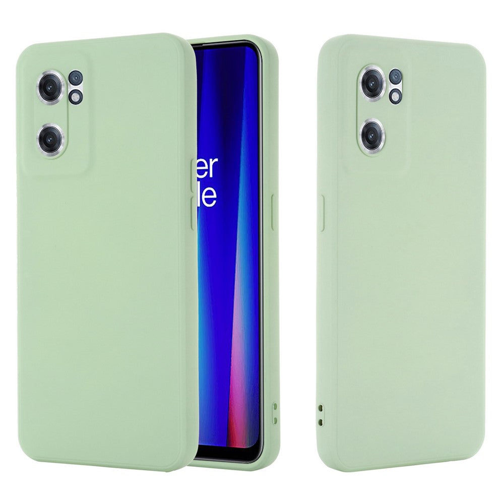 For OnePlus Nord CE 2 5G Smooth Touch Liquid Silicone Phone Case Microfiber Lining Cushion Protective Cover with Strap