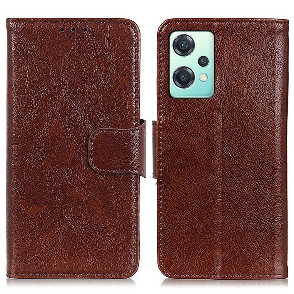 For OnePlus Nord CE 2 Lite 5G Nappa Texture Phone Case Wallet Stand Split Leather Folio Flip Cover