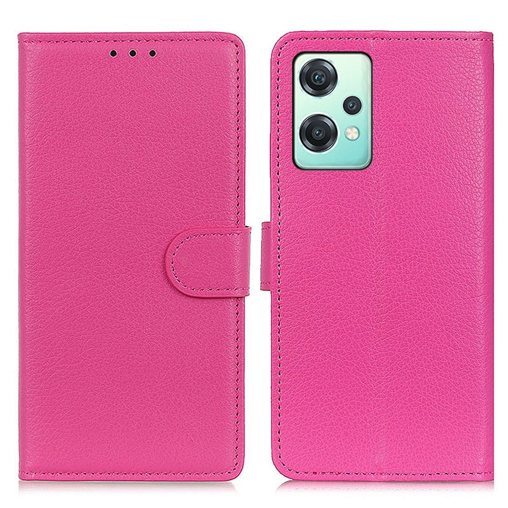 OnePlus Nord CE 2 Lite 5G Magnetiskt Mjukt PU-Läder Plånboksfodral Litchi Textur Stativ Funktion Stötsäkert Flipfodral