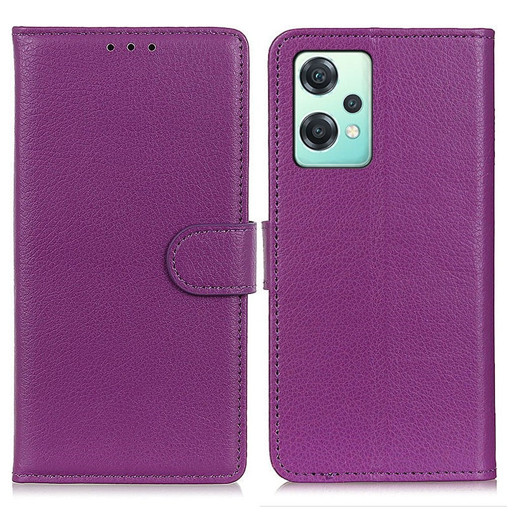 OnePlus Nord CE 2 Lite 5G Magnetiskt Mjukt PU-Läder Plånboksfodral Litchi Textur Stativ Funktion Stötsäkert Flipfodral