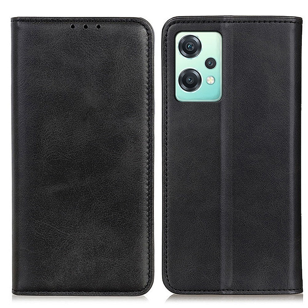 For OnePlus Nord CE 2 Lite 5G Split Leather Flip Case Wallet Design Stand Strong Magnetic Suction Shockproof TPU Interior Protective Cover