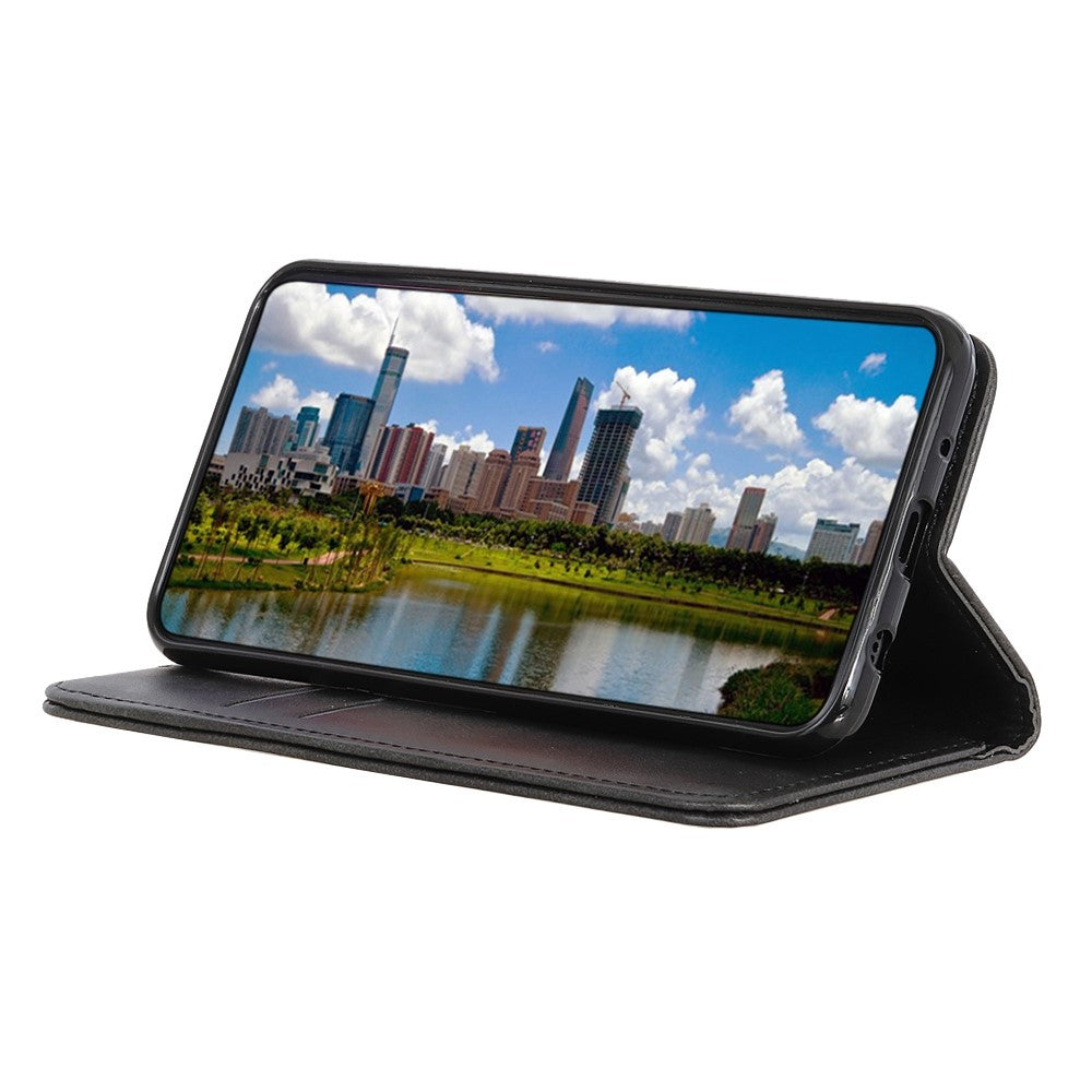 For OnePlus Nord CE 2 Lite 5G Split Leather Flip Case Wallet Design Stand Strong Magnetic Suction Shockproof TPU Interior Protective Cover
