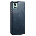 OnePlus 10R 5G/Ace 5G stødsikker læderpung med magnetisk selvabsorberende, justerbar stander og voksagtig Crazy Horse-tekstur