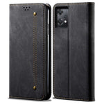 Til OnePlus Nord CE 2 Lite 5G Slidstærk Jeans Stof Tekstur Magnetisk Sugecover PU Læder Anti-fald Pung Stil Etui med Stativ