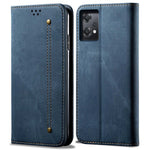 Til OnePlus Nord CE 2 Lite 5G Slidstærk Jeans Stof Tekstur Magnetisk Sugecover PU Læder Anti-fald Pung Stil Etui med Stativ