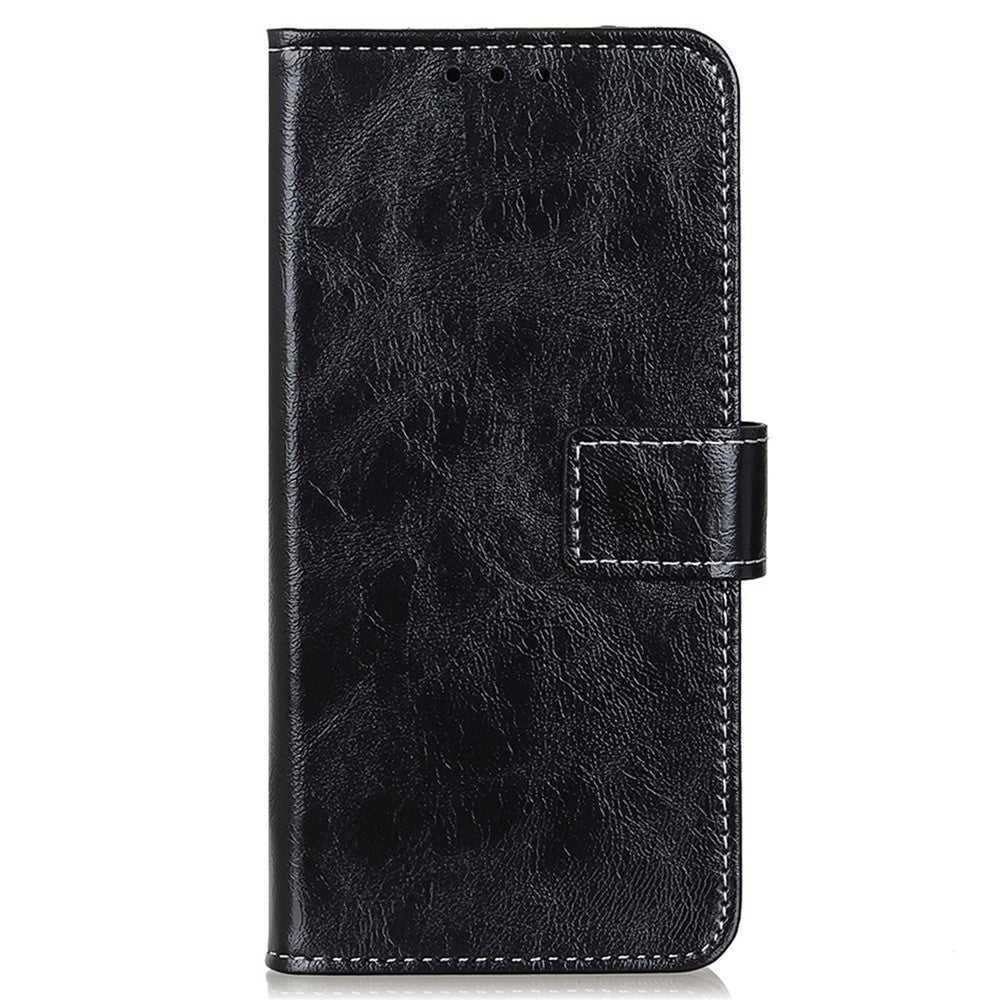 For OnePlus Nord 2T 5G Retro Crazy Horse Texture PU Leather Magnetic Flip Case TPU Protect Inner Shell Stand Wallet Protective Phone Cover