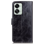 For OnePlus Nord 2T 5G Retro Crazy Horse Texture PU Leather Magnetic Flip Case TPU Protect Inner Shell Stand Wallet Protective Phone Cover