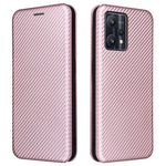 Til OnePlus Nord CE 2 Lite 5G Carbon Fiber Tekstur PU-læder Alt-inkluderende Anti-fald Cover Magnetisk Automatisk Absorberende Stander Kort Holder Flip Folio Cover