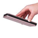 Til OnePlus Nord CE 2 Lite 5G Carbon Fiber Tekstur PU-læder Alt-inkluderende Anti-fald Cover Magnetisk Automatisk Absorberende Stander Kort Holder Flip Folio Cover
