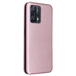 Til OnePlus Nord CE 2 Lite 5G Carbon Fiber Tekstur PU-læder Alt-inkluderende Anti-fald Cover Magnetisk Automatisk Absorberende Stander Kort Holder Flip Folio Cover