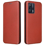 Til OnePlus Nord CE 2 Lite 5G Carbon Fiber Tekstur PU-læder Alt-inkluderende Anti-fald Cover Magnetisk Automatisk Absorberende Stander Kort Holder Flip Folio Cover