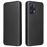 Til OnePlus Nord CE 2 Lite 5G Carbon Fiber Tekstur PU-læder Alt-inkluderende Anti-fald Cover Magnetisk Automatisk Absorberende Stander Kort Holder Flip Folio Cover