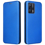 Til OnePlus Nord CE 2 Lite 5G Carbon Fiber Tekstur PU-læder Alt-inkluderende Anti-fald Cover Magnetisk Automatisk Absorberende Stander Kort Holder Flip Folio Cover