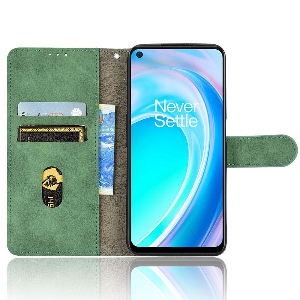For OnePlus Nord CE 2 Lite 5G Flip Leather Case Stand Phone Cover Skin-touch Feeling Shockproof TPU Inner Shell Wallet Card Holder