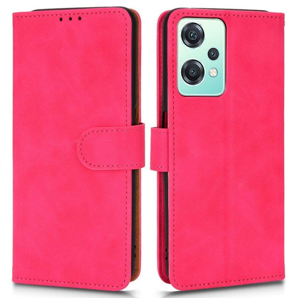 For OnePlus Nord CE 2 Lite 5G Flip Leather Case Stand Phone Cover Skin-touch Feeling Shockproof TPU Inner Shell Wallet Card Holder