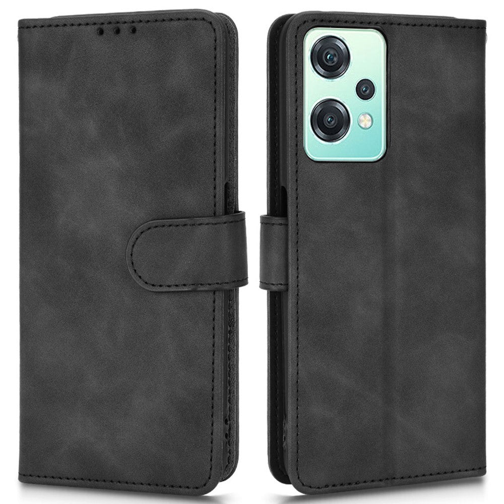 For OnePlus Nord CE 2 Lite 5G Flip Leather Case Stand Phone Cover Skin-touch Feeling Shockproof TPU Inner Shell Wallet Card Holder