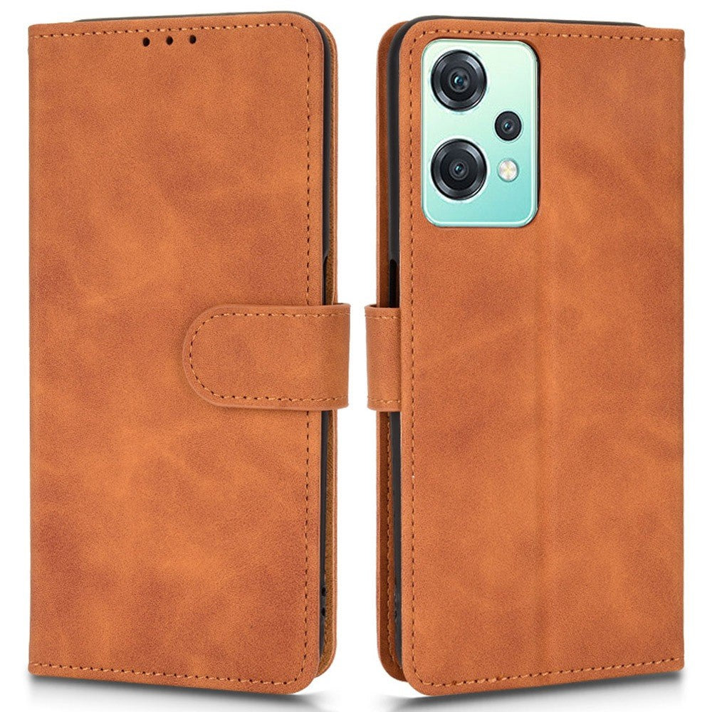 For OnePlus Nord CE 2 Lite 5G Flip Leather Case Stand Phone Cover Skin-touch Feeling Shockproof TPU Inner Shell Wallet Card Holder