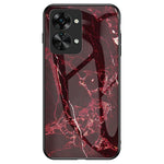 OnePlus Nord 2T 5G Härdat Glas + PC Baksida TPU Ram Hybrid Skal Marmor Mönster Stötsäkert Reptåligt mobilskal