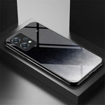 For OnePlus Nord CE 2 Lite 5G Starry Sky Pattern Tempered Glass+Hard PC Back Shell Anti-Scratch Soft TPU Bumper Frame Support Cover