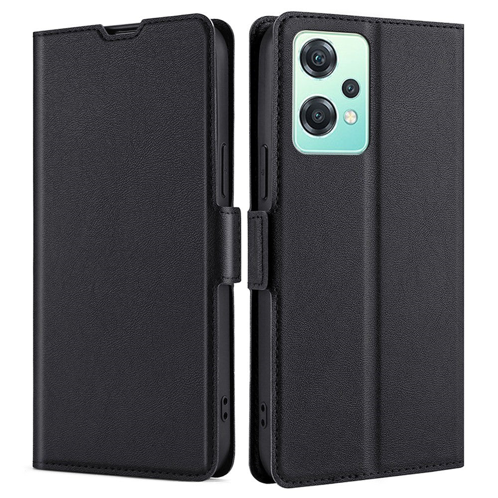 OnePlus Nord CE 2 Lite 5G stötsäkert PU-läderfodral med kortplats ultratunt magnetiskt spänne stativ mobilskydd