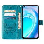 OnePlus Nord CE 2 Lite 5G Plånboksfodral med handledsrem Läderfodral med fjärilstryck