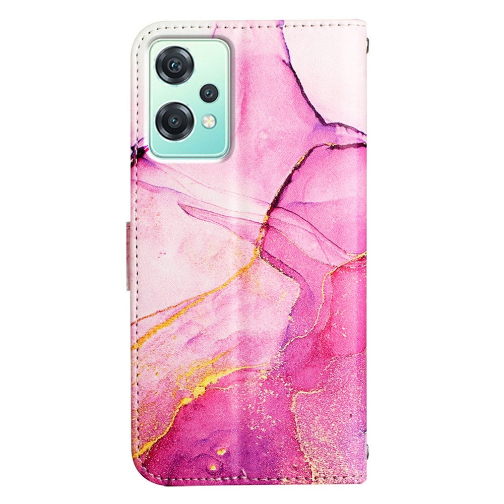 YB Mönstertryck Läder Series-5 för OnePlus Nord CE 2 Lite 5G Marmormönster PU-läder Plånboksfodral Magnetisk stängning Handledsrem Stativ Flipfodral