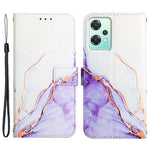 YB Mönstertryck Läder Series-5 för OnePlus Nord CE 2 Lite 5G Marmormönster PU-läder Plånboksfodral Magnetisk stängning Handledsrem Stativ Flipfodral