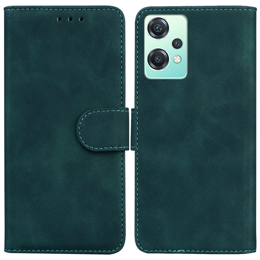 For OnePlus Nord CE 2 Lite 5G Solid Color Anti-fall Leather Wallet Case Viewing Stand Protective Phone Cover