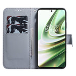 For OnePlus Nord CE 2 Lite 5G PU Leather Book Case Anti-drop Pattern Printing Wallet Stand Magnetic Cover with Strap