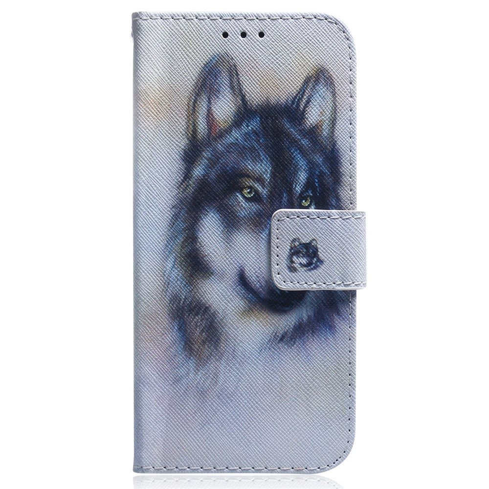 For OnePlus Nord CE 2 Lite 5G PU Leather Book Case Anti-drop Pattern Printing Wallet Stand Magnetic Cover with Strap