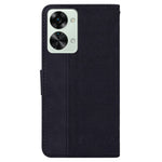 Geometry Pattern Imprinted Phone Case for OnePlus Nord 2T 5G, PU Leather TPU Stand Wallet All-round Protection Cover with Strap