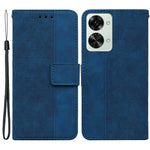 Geometry Pattern Imprinted Phone Case for OnePlus Nord 2T 5G, PU Leather TPU Stand Wallet All-round Protection Cover with Strap