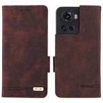 OnePlus 10R 5G/Ace 5G hårdvarudesign PU-läder plånboksfodral med stativ, vikbart skydd för mobilen