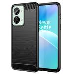 For OnePlus Nord 2T 5G Light Slim TPU Phone Case Carbon Fiber Texture Brushed Surface Shockproof Cover